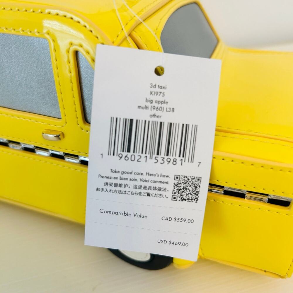 Kate Spade Purse NYC Big Apple 3D Taxi Crossbody Bag - Picture 7 of 12